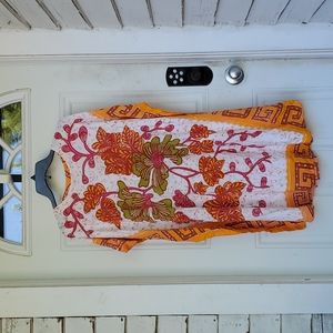 Batik Rayon Mid-Length Caftan